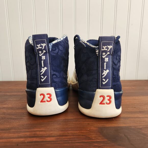 Jordan 12 Men's Size 8M International Blue/White Pre-owned Good Clean - Picture 5 of 12